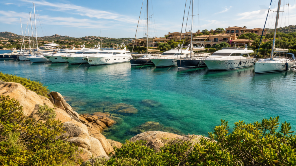 Yachthafen von Portisco an der Costa Smeralda auf Sardinien – Anreise über Olbia